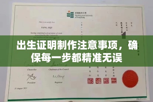 泸溪出生证明制作注意事项，确保每一步都精准无误