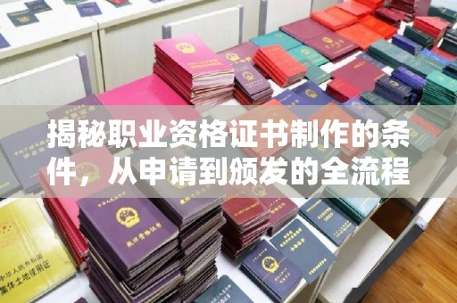 泸溪揭秘职业资格证书制作的条件，从申请到颁发的全流程解析