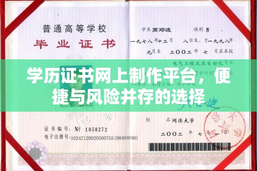 泸溪学历证书网上制作平台，便捷与风险并存的选择