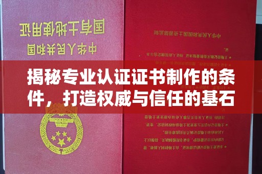 泸溪揭秘专业认证证书制作的条件，打造权威与信任的基石
